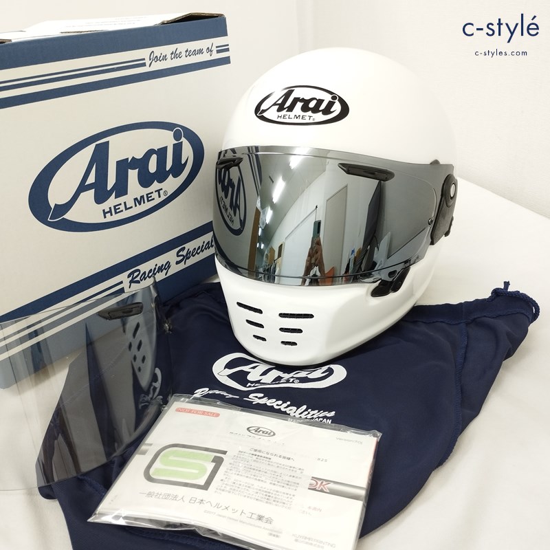 Arai アライ RAPIDE-NEO フルフェイスヘルメット 純正シールド付き 59.60cm未満 ホワイト 日本製 バイク用品
