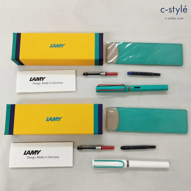 LAMY ラミー サファリ 万年筆 ホワイト アクアマリン 筆記用具