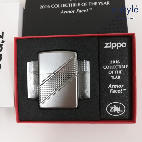 ZIPPO ジッポー 2016 Collectible of fhe year Armor Facet オイルライター シルバー 喫煙具