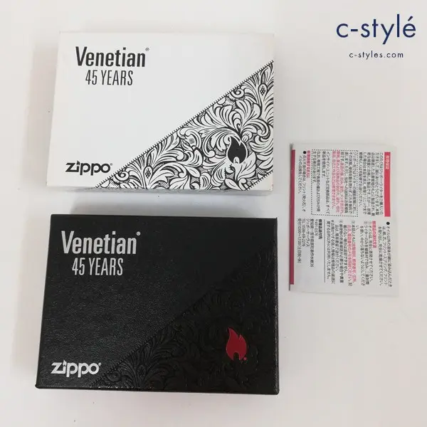 ZIPPO ジッポー 45th Venetian オイルライター シルバー 喫煙具