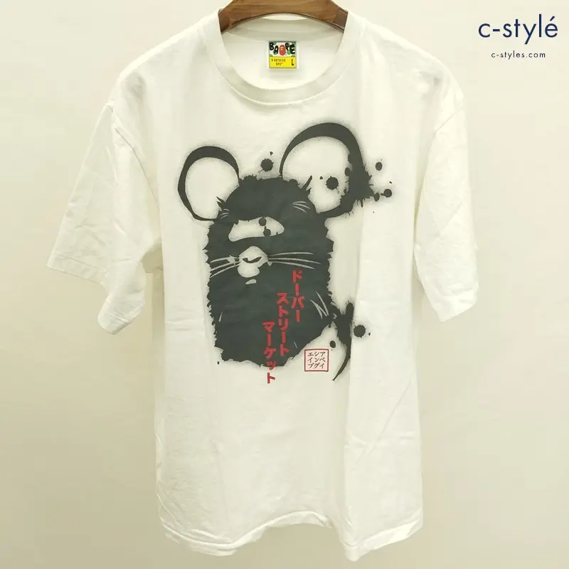 A BATHING APE × DOVER STREET MARKET Tシャツ L ホワイト コラボ ドーバーストリートマーケット