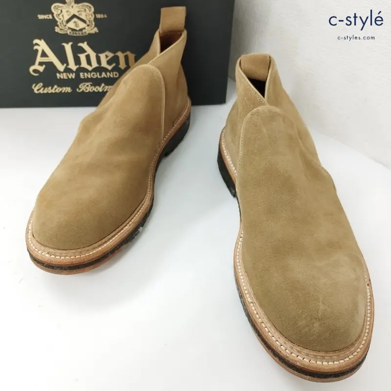 Alden オールデン 1261Gore Chukka チャッカブーツ 8 ベージュ スウェード アメリカ製