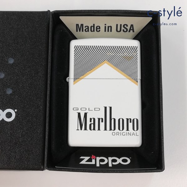 ZIPPO ジッポー Marlboro GOLD ORIGINAL オイルライター ホワイト 喫煙具