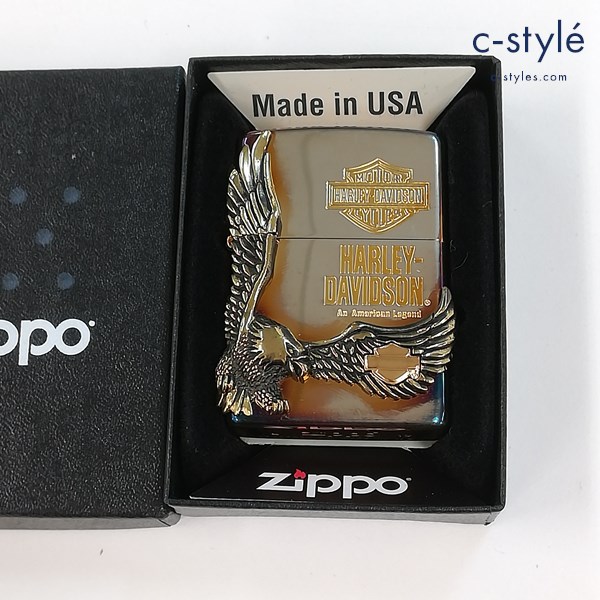 ZIPPO ジッポー × HARLEY-DAVIDSON ハーレーダビッドソン イーグル オイルライター シルバー 喫煙具