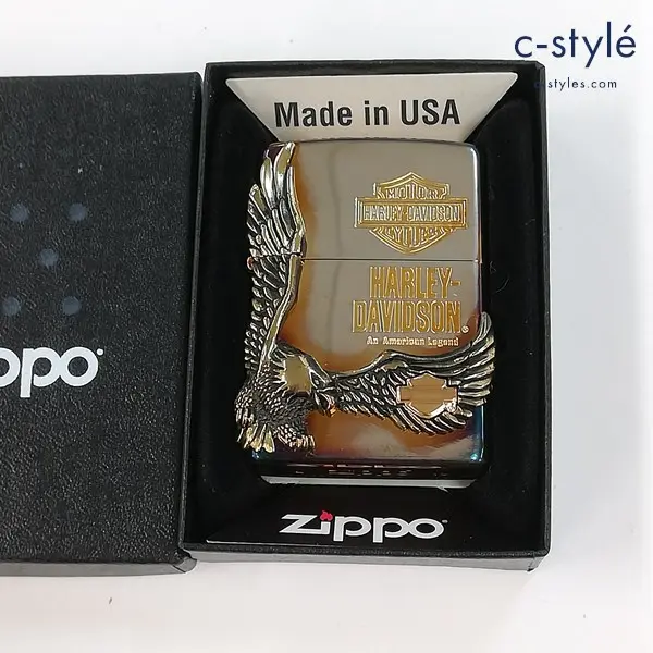 ZIPPO ジッポー × HARLEY-DAVIDSON ハーレーダビッドソン イーグル オイルライター シルバー 喫煙具