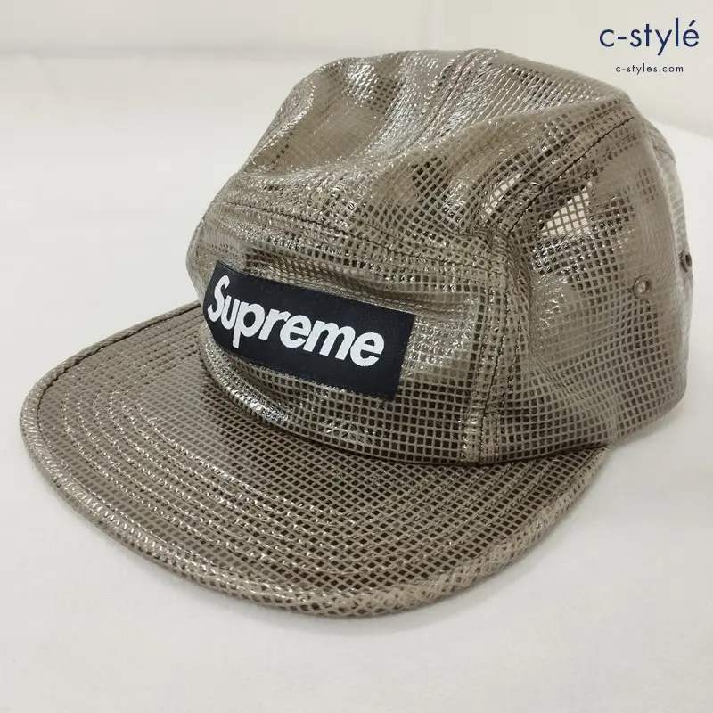 Supreme シュプリーム 17AW Laminated BOX weave Camp Cap キャップ ブラウン系 帽子 アメリカ製