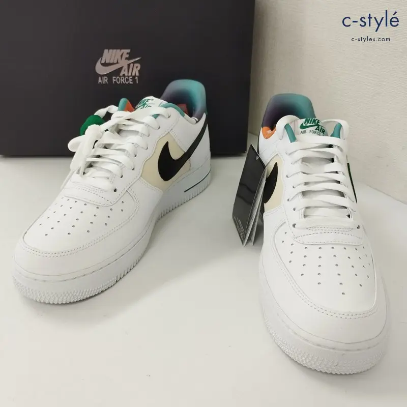 NIKE ナイキ AIR FORCE 1 ’07 LV8 EMB スニーカー US9.5/11 ホワイト×マカライト DM0109-100