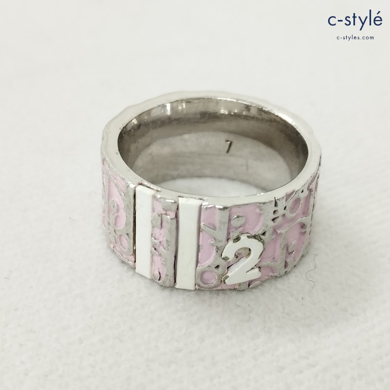 Christian Dior クリスチャンディオール トロッターラインリング 7 ピンク アクセサリー 指輪