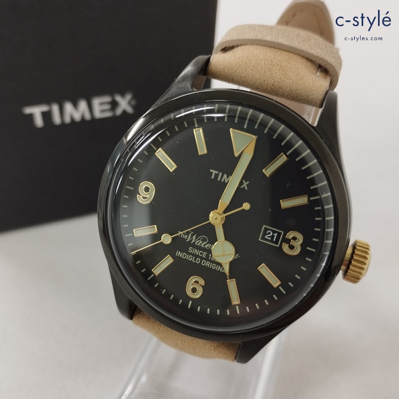 TIMEX タイメックス The Waterbuny TW2P74900 ウォーターベリー ブラック系 腕時計 革ベルト クォーツ