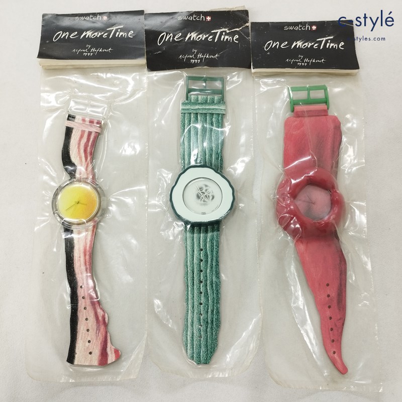 SWATCH ONE more Time by Acfren Hofkunst 1997 腕時計 赤パプリカ ズッキーニ ベーコン 計3点