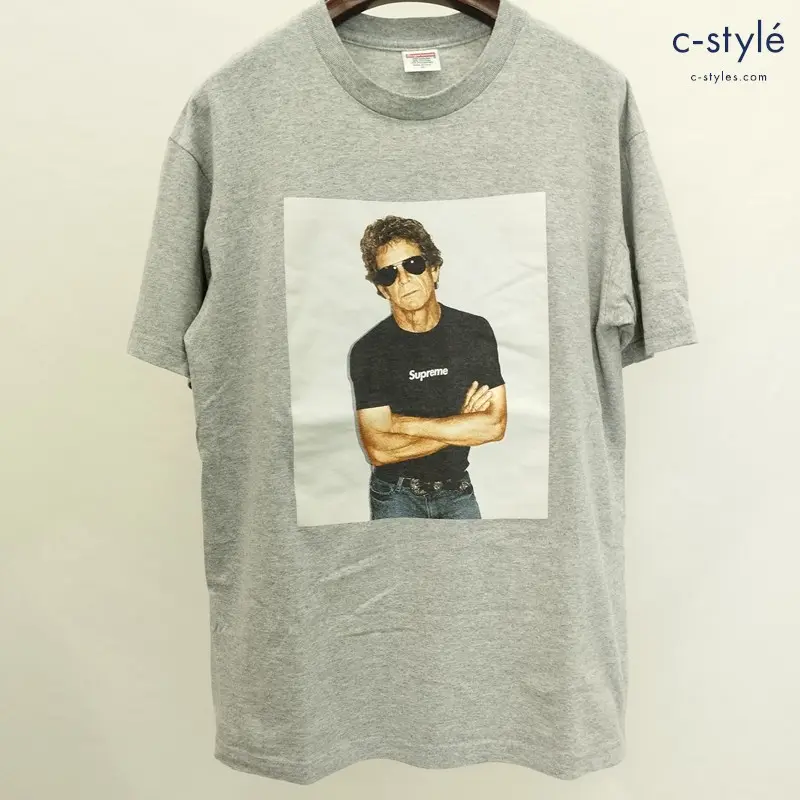 Supreme シュプリーム Tシャツ M グレー 半袖 Lou Reed Tee ルー・リード プリント