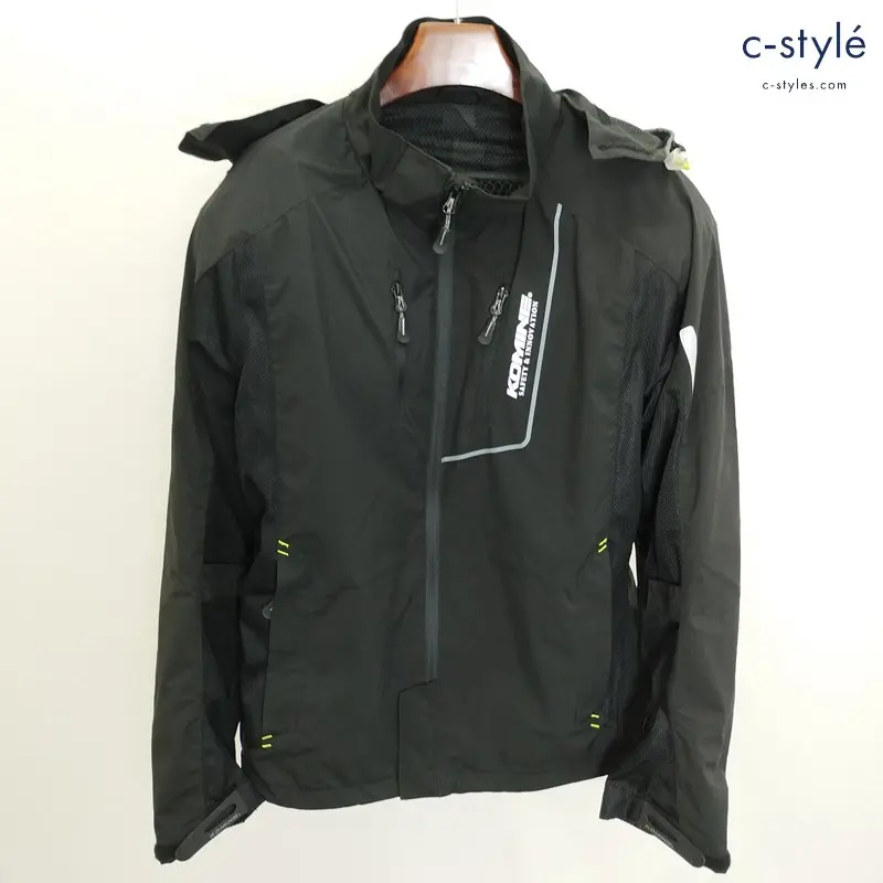 KOMINE コミネ プロテクトハーフメッシュ パーカ L ブラック JK-112 バイク用品 ジャケット ナイロン100