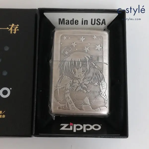 ZIPPO ジッポー 生徒会の一存 桜野くりむ オイルライター シルバー 喫煙具