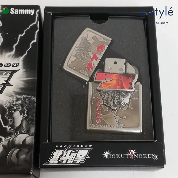 ZIPPO × Sammy パチスロ北斗の拳 第4弾 北斗神拳奥義 オイルライター シルバー 喫煙具