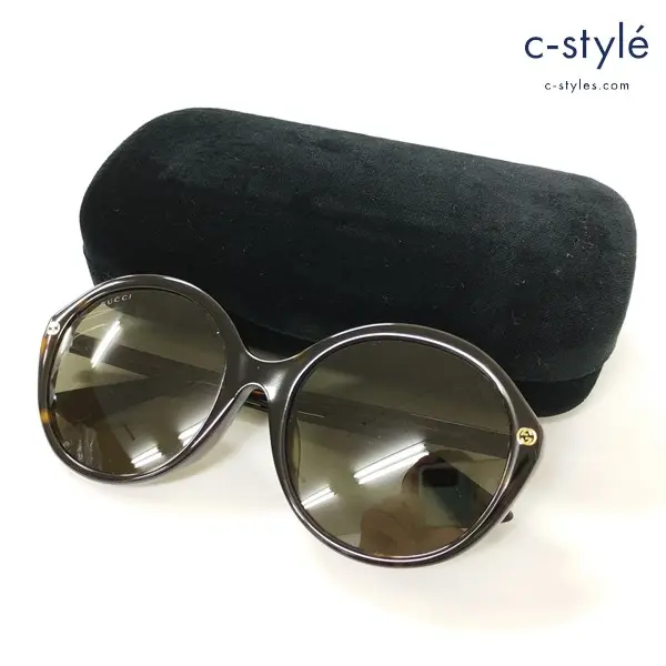 GUCCI グッチ サングラス 57□20-145 ブラック GG0023SA ケースつき レディース
