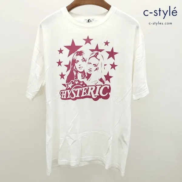 HYSTERIC GLAMOUR ヒステリックグラマー Tシャツ S ホワイト 02171CT22 ガールズ プリント 綿100 日本製