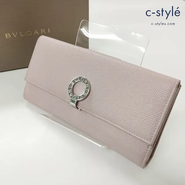 BVLGARI ブルガリ 長財布 ピンク レザー ウォレット