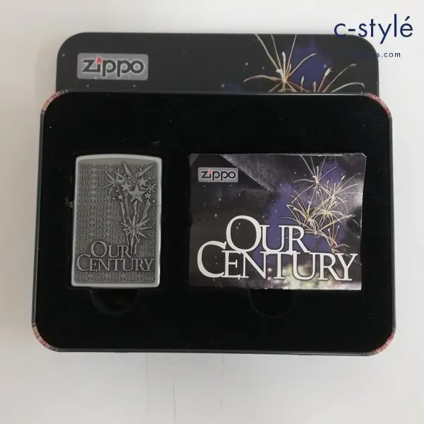 ZIPPO ジッポー OUR CENTURY オイルライター シルバー 2000年ミレニアム記念モデル 喫煙具