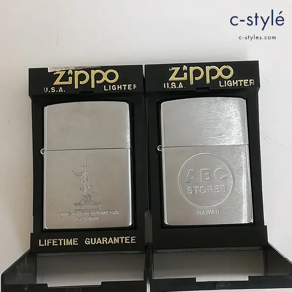 ZIPPO ジッポー KING KAMEHAMEHA ABC STORES オイルライター シルバー 喫煙具