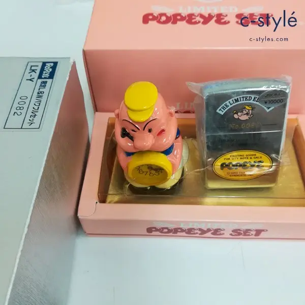 ZIPPO ジッポー POPEYE 限定L＆Wパワフルセット MINI CLOCK＆LIGHTER オイルライター シルバー 喫煙具