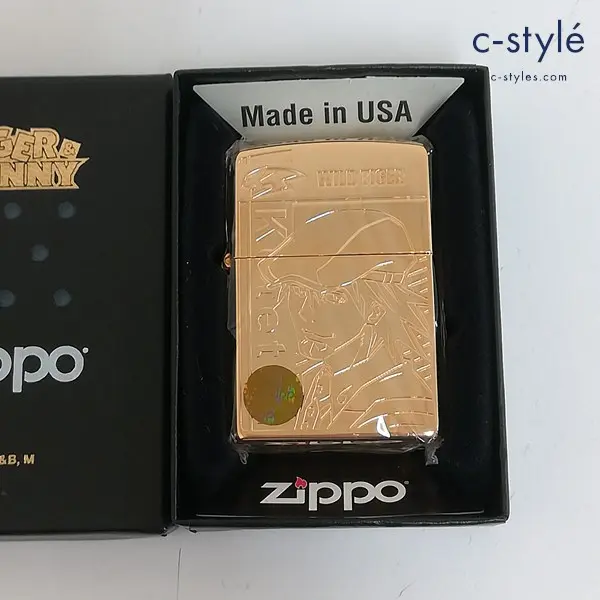 ZIPPO ジッポー TIGER&BUNNY タイガー＆バニー タイバニ 虎徹＆バーナビー オイルライター ゴールド 両面加工