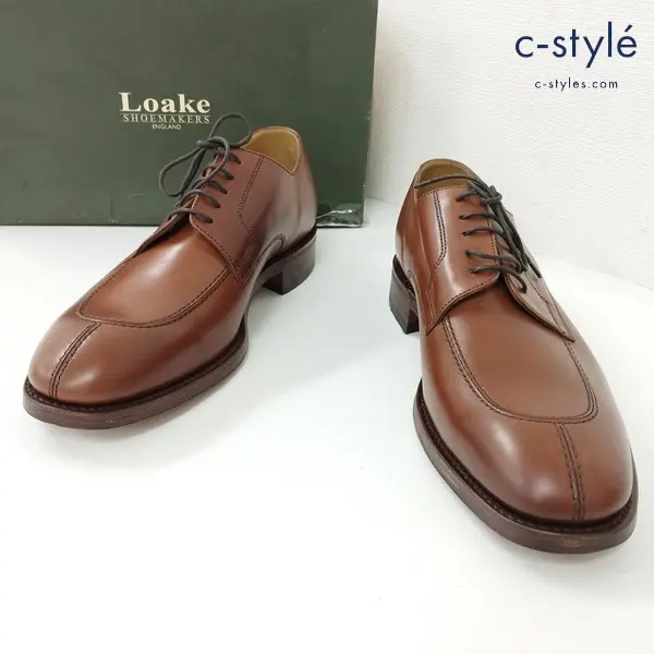 Loake ローク Uチップ レザーシューズ 8・1/2F ブラウン L303 イングランド製