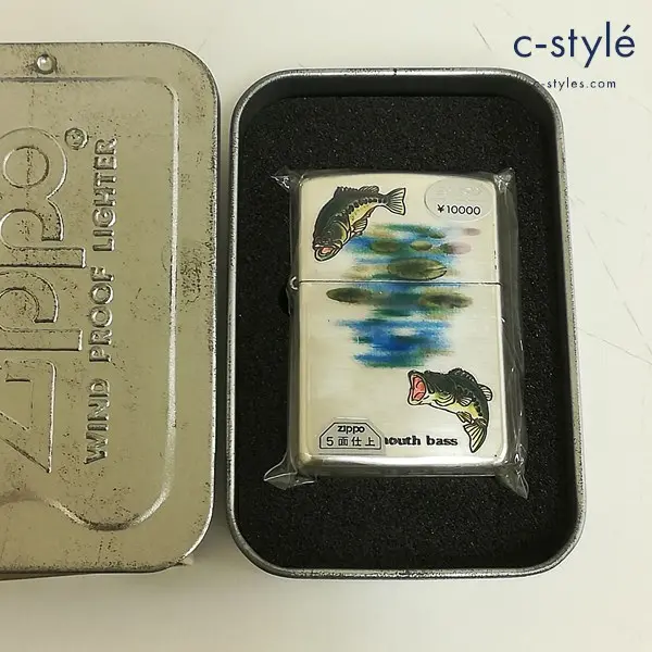 ZIPPO ジッポー Large mouth bass オイルライター シルバー 5面仕上 バス フィッシング 喫煙具