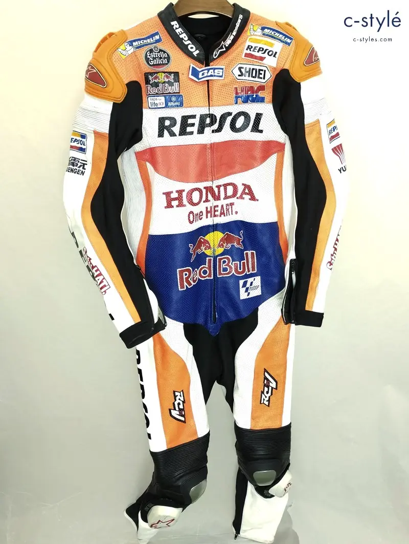 alpinestars レーシングスーツ L マルチカラー MARC MARQUEZ HONDA REPSOL レザー Red Bull バイク用品