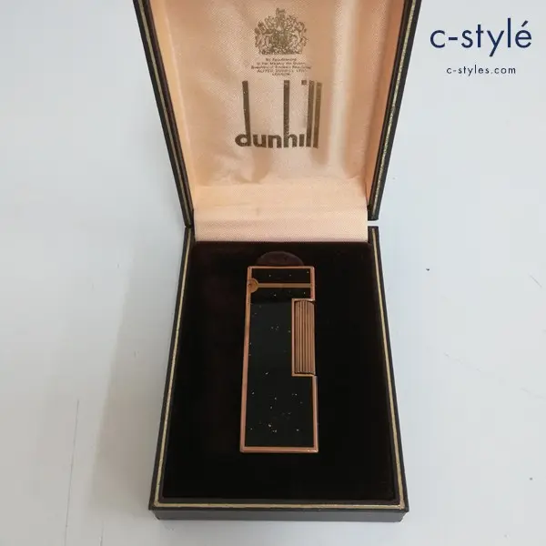 dunhill ダンヒル ガスライター ブラック×ゴールド 喫煙器具 喫煙グッズ