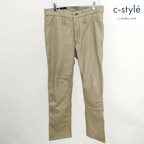 HYOD SMART LEATHER D30 TAPERED PANTS 31 ベージュ レザーパンツ 牛革 日本製 ウォッシャブル加工