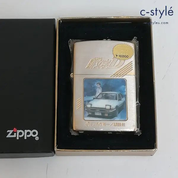 ZIPPO ジッポー 頭文字D 藤原拓海 AE86 ハチロク オイルライター シルバー×ゴールド 喫煙具