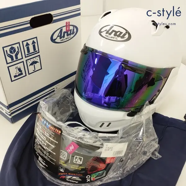 Arai アライ ヘルメット フルフェイス XD 59.60cm未満 ホワイト SNELL 2021年製 バイク用品の買取金額(買取実績)