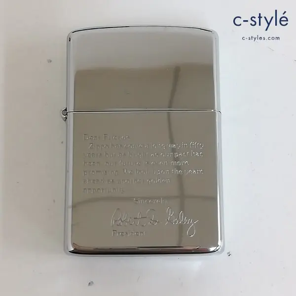 ZIPPO ジッポー ZIPPO社2代目社長 Robert D.Galey メッセージ 1984 オイルライター シルバー 喫煙具