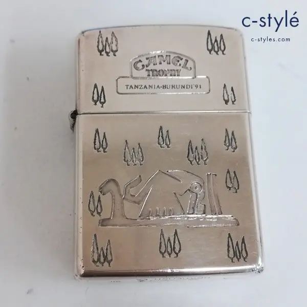 ZIPPO ジッポー CAMEL キャメル TROPHY TANZANIA BURUNDI 91 1991年製 オイルライター シルバー 喫煙具