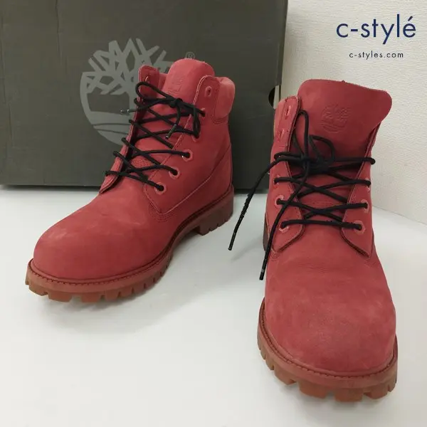 Timberland ティンバーランド 25cm レッド系 A0730 ヌバッグ 靴