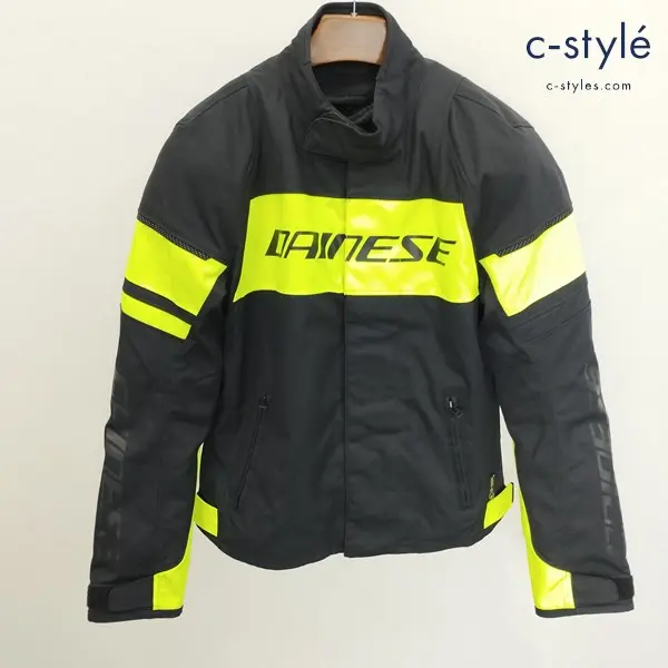 DAINESE ダイネーゼ SAETTA D-DRY JACKET 46 ブラック×イエロー 防水防風 プロテクター バイクウェア