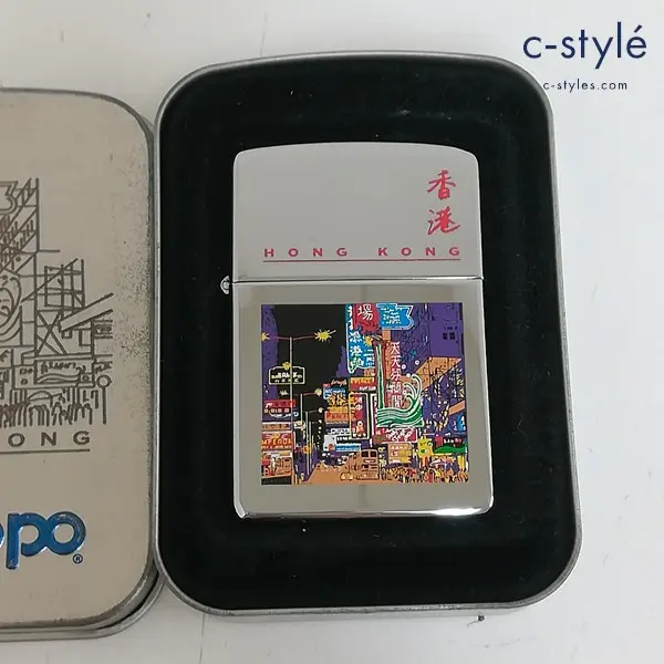 ZIPPO ジッポー 香港 HONGKONG オイルライター シルバー 喫煙具