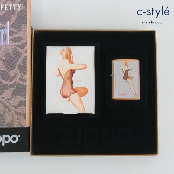 ZIPPO ジッポー The Petty Girl Classic Pinup Art By GEORGE PETTY オイルライター ゴールド 喫煙具