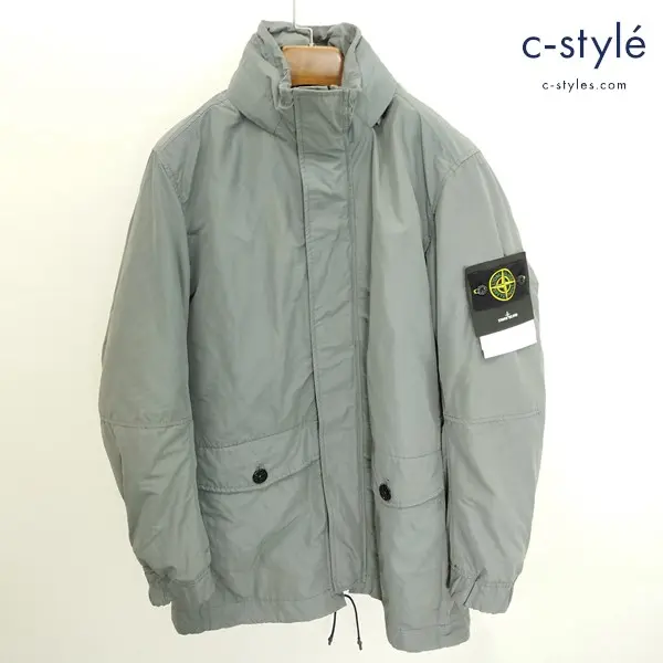 STONE ISLAND ストーンアイランド MICRO REPS ジャケットコート M グレー 40826 ボア フード付き