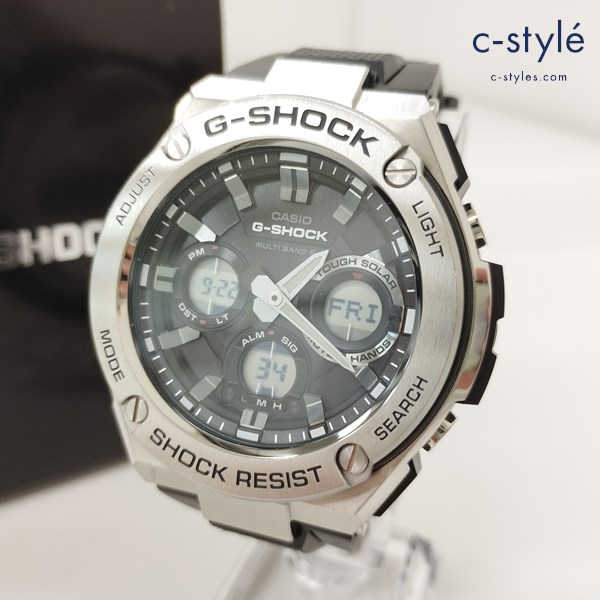 CASIO カシオ G-SHOCK 腕時計 シルバー×ブラック GST-W110-1AJF ソーラー電波