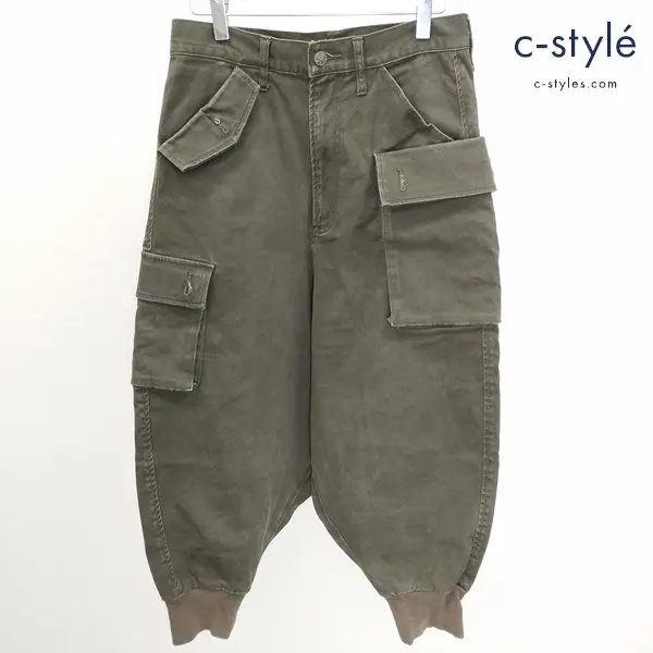 glamb グラム サルエルカーゴパンツ 1 カーキ ミリタリー