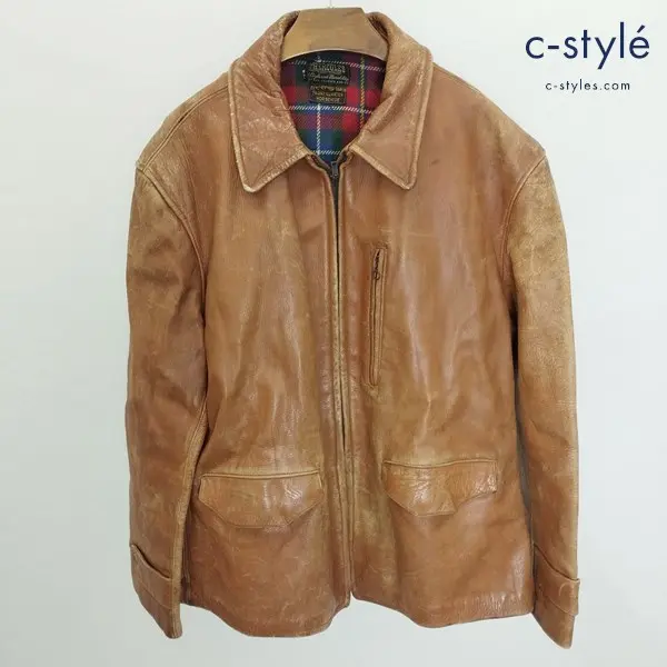 HERCULES ヘラクレス レザージャケット 46 ブラウン Style and Durability HORSEHIDE 馬革 長袖