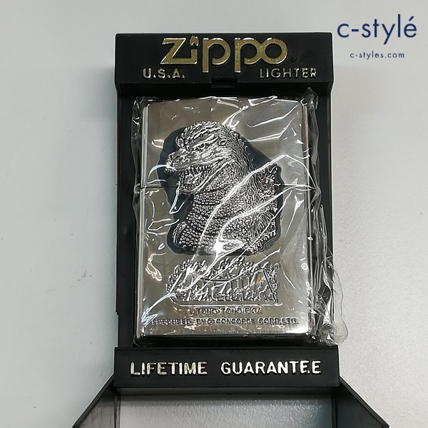 ZIPPO ジッポー GODZILLA ゴジラ オイルライター シルバー 2面加工 立体メタル 喫煙具