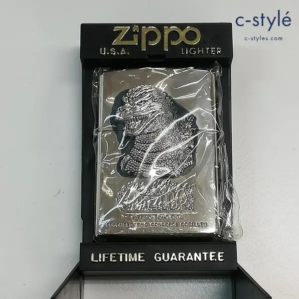 ZIPPO ジッポー GODZILLA ゴジラ オイルライター シルバー 2面加工 立体メタル 喫煙具の買取金額(買取実績)