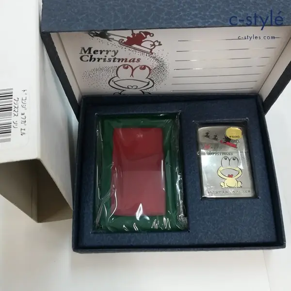 ZIPPO ジッポー ど根性ガエル Merry Christmas パスケース付 オイルライター シルバー ぴょん吉 喫煙具