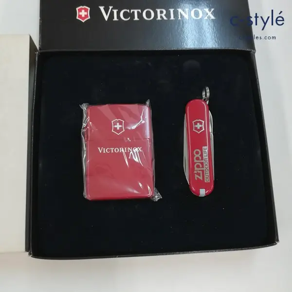 ZIPPO ジッポー × VICTORINOX ビクトリノックス マルチツールセット オイルライター レッド 喫煙具