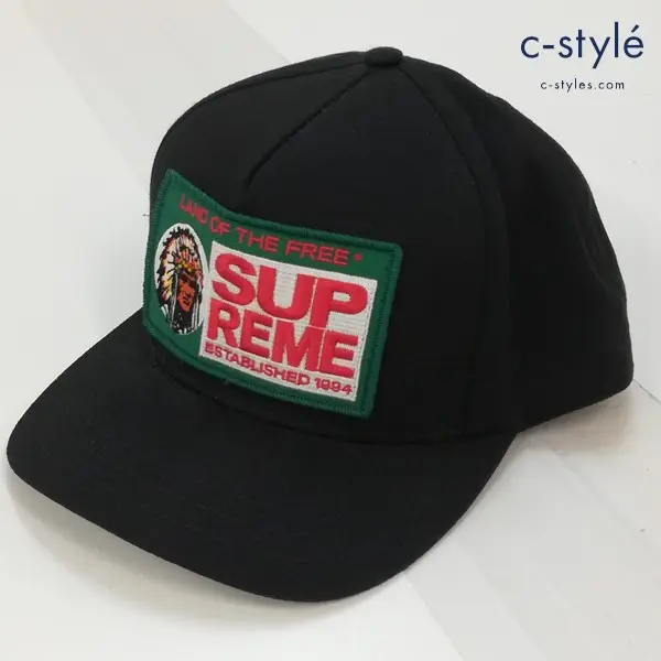 Supreme シュプリーム Land of The Free 5 Panel Cap キャップ ブラック 2010AW 帽子 インディアン