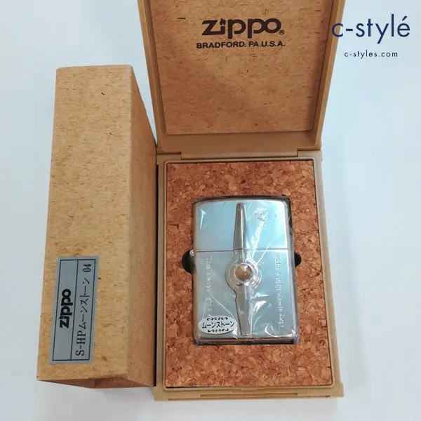 ZIPPO ジッポー They alway light a zippo ムーンストーン オイルライター シルバー 喫煙具