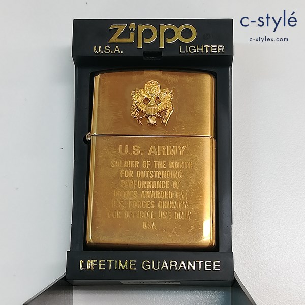 ZIPPO ジッポー U.S.ARMY SOLDIER OF THE MONTH オイルライター ゴールド 喫煙具