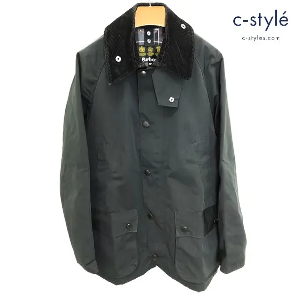 Barbour バブアー BEDALE SL PEACHED ジャケット 38 ブラック 2002295 無地 長袖 裏地チェック